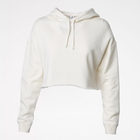 White Crop Hoodie