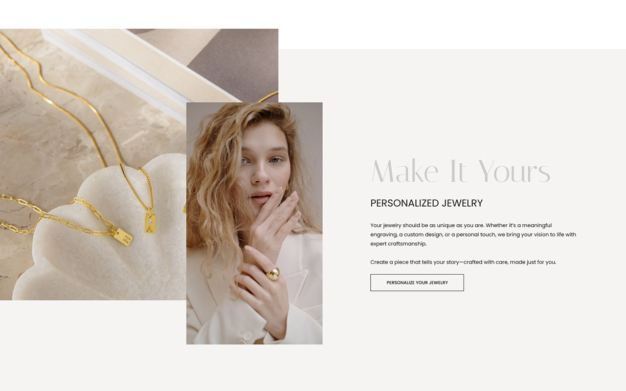 Jewelry Template Pack - Customizable homepage