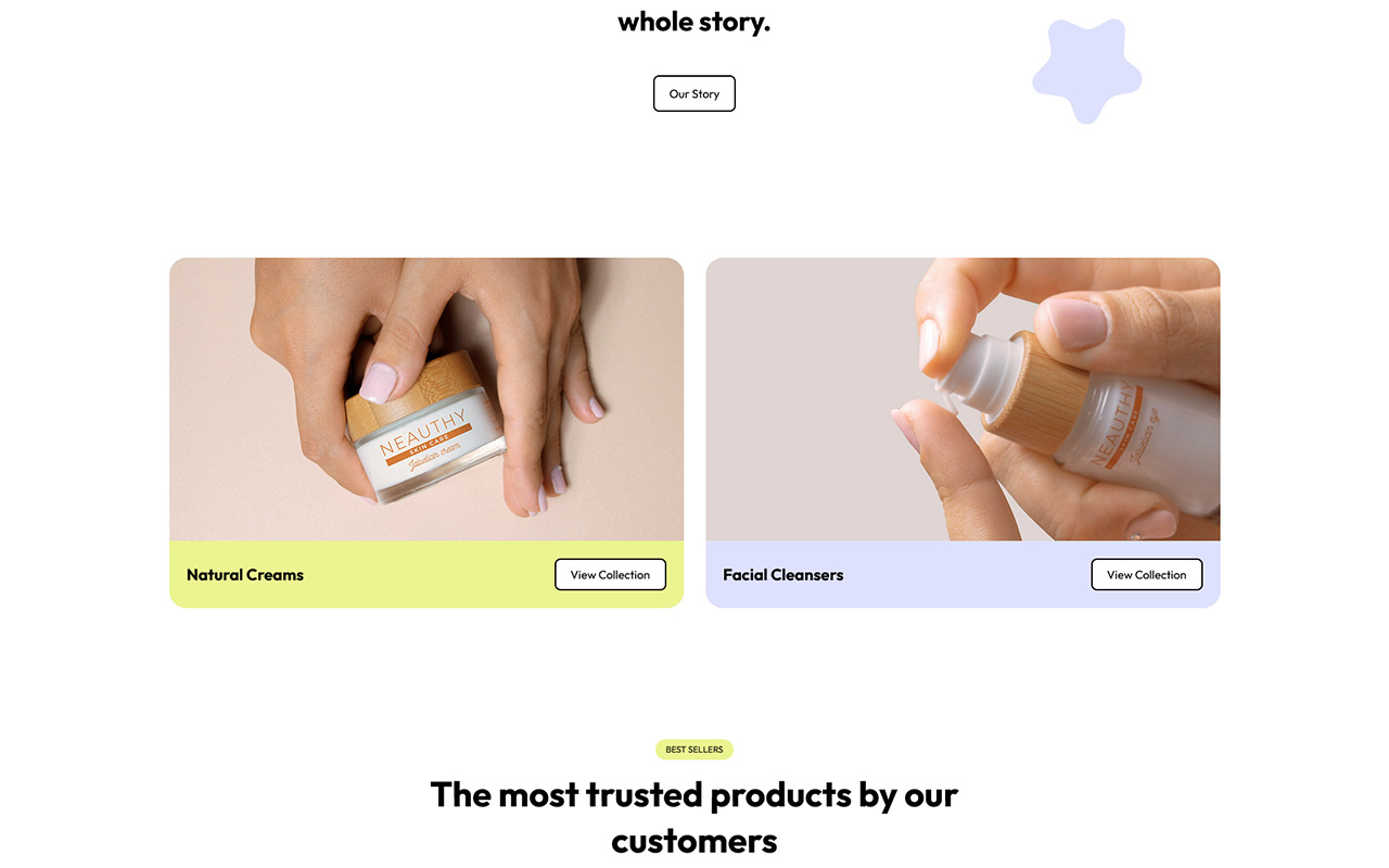 Handmade Template Pack - Custom categories on the homepage