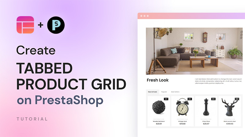 How to create Tabbed product grid on PrestaShop with Creative Elements - Elementor based pagebuilder